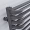 Milano Bow - Anthracite D-Bar Central Connection Heated Towel Rail - 736mm x 600mm