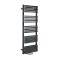Milano Bow - Black D-Bar Central Connection Heated Towel Rail - 1269mm x 500mm