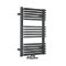 Milano Bow - Black D-Bar Central Connection Heated Towel Rail - 736mm x 500mm