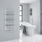 Milano Bow - White D-Bar Heated Towel Rail - 1000mm x 500mm