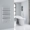 Milano Bow - White D-Bar Heated Towel Rail - 1000mm x 600mm