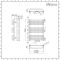 Milano Bow - White D-Bar Heated Towel Rail - 736mm x 500mm
