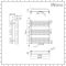 Milano Bow - White D-Bar Heated Towel Rail - 736mm x 600mm