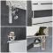 Milano Lustro Dual Fuel - Designer Chrome Flat Panel Heated Towel Rail - 1000mm x 450mm