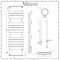 Milano Lustro Dual Fuel - Designer Chrome Flat Panel Heated Towel Rail - 1213mm x 600mm