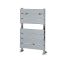 Milano Lustro - Chrome Flat Panel Designer Heated Towel Rail - 620mm x 450mm