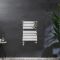 Milano Lustro Dual Fuel - Designer Chrome Flat Panel Heated Towel Rail - 620mm x 450mm