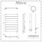 Milano Lustro Dual Fuel - Designer Chrome Flat Panel Heated Towel Rail - 620mm x 450mm