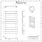 Milano x ECOSO Lustro Electric - Chrome Flat Panel Designer Heated Towel Rail - 840mm x 450mm - with Thermostatic Wi-Fi Heating Element