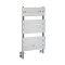 Milano Lustro Dual Fuel - Designer Chrome Flat Panel Heated Towel Rail - 840mm x 450mm