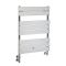 Milano Lustro Dual Fuel - Designer Chrome Flat Panel Heated Towel Rail - 840mm x 600mm