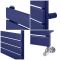 Milano Lustro - Designer Deep Sea Blue Flat Panel Heated Towel Rail - Choice of Size