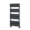 Milano Lustro - Black Flat Panel Designer Heated Towel Rail - 975mm x 450mm