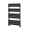 Milano Lustro - Black Flat Panel Designer Heated Towel Rail - 975mm x 600mm