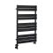 Milano Lustro Dual Fuel - Designer Black Flat Panel Heated Towel Rail - 975mm x 600mm