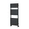 Milano Lustro - Black Flat Panel Designer Heated Towel Rail - 1200mm x 450mm
