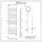 Milano Lustro Dual Fuel - Designer Black Flat Panel Heated Towel Rail - 1500mm x 600mm
