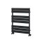 Milano Lustro - Black Flat Panel Designer Heated Towel Rail - 825mm x 600mm