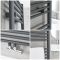Milano Neva - Anthracite Central Connection Heated Towel Rail - 1600mm x 500mm