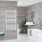 Milano Neva Electric - White Heated Towel Rail - 1188mm x 600mm