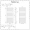 Milano Via - White Central Connection Bar on Bar Heated Towel Rail - 1215mm x 500mm