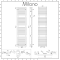 Milano Via - White Central Connection Bar on Bar Heated Towel Rail - 1823mm x 400mm