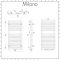 Milano Via - White Central Connection Bar on Bar Heated Towel Rail - 835mm x 400mm