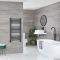 Milano Artle - Anthracite Curved Heated Towel Rail - 1000mm x 500mm