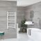 Milano Ive Electric - White Curved Heated Towel Rail - 1000mm x 500mm