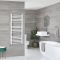 Milano Ive - White Curved Heated Towel Rail - 1200mm x 500mm