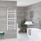 Milano Ive Electric - White Curved Heated Towel Rail - 1200mm x 500mm