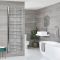 Milano Kent - Chrome Curved Heated Towel Rail - 1800mm x 500mm