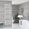 Milano Ive - White Curved Heated Towel Rail - 1800mm x 500mm