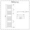 Milano Ive Electric - White Curved Heated Towel Rail - 1800mm x 500mm