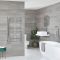 Milano Kent Electric - Chrome Curved Heated Towel Rail - 1000mm x 600mm