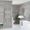 Milano Kent Electric - Chrome Curved Heated Towel Rail - 1200mm x 600mm