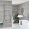 Milano Kent - Chrome Curved Heated Towel Rail - 1600mm x 600mm