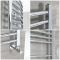 Milano Kent - Chrome Curved Heated Towel Rail - 1800mm x 600mm