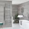 Milano Kent Electric - Chrome Curved Heated Towel Rail - 1800mm x 600mm