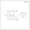Milano Kent - Chrome Straight Heated Towel Rail - 600mm x 400mm