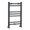 Milano Artle - Anthracite Straight Heated Towel Rail - 600mm x 400mm