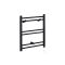 Milano Nero Electric - Black Straight Heated Towel Rail - 600mm x 400mm