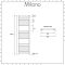 Milano Ive Electric - White Straight Heated Towel Rail - 1200mm x 400mm