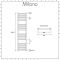 Milano Kent Electric - Chrome Straight Heated Towel Rail - 1600mm x 400mm
