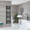 Milano Nero Electric - Black Straight Heated Towel Rail - 1600mm x 400mm