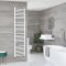 Milano Ive - White Straight Heated Towel Rail - 1800mm x 400mm