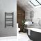 Milano Artle - Anthracite Straight Heated Towel Rail - 800mm x 500mm