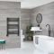 Milano Nero - Matt Black Straight Heated Towel Rail - 800mm x 500mm
