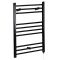 Milano Nero Electric - Black Straight Heated Towel Rail - 800mm x 500mm