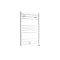 Milano Ive Electric - White Straight Heated Towel Rail - 800mm x 500mm